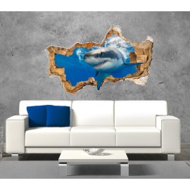 3D Shark Wall Decal