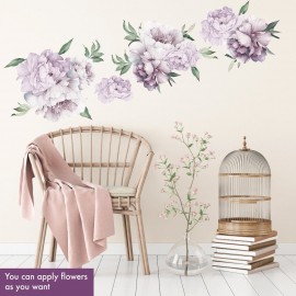 Watercolor Peony Wall Decal